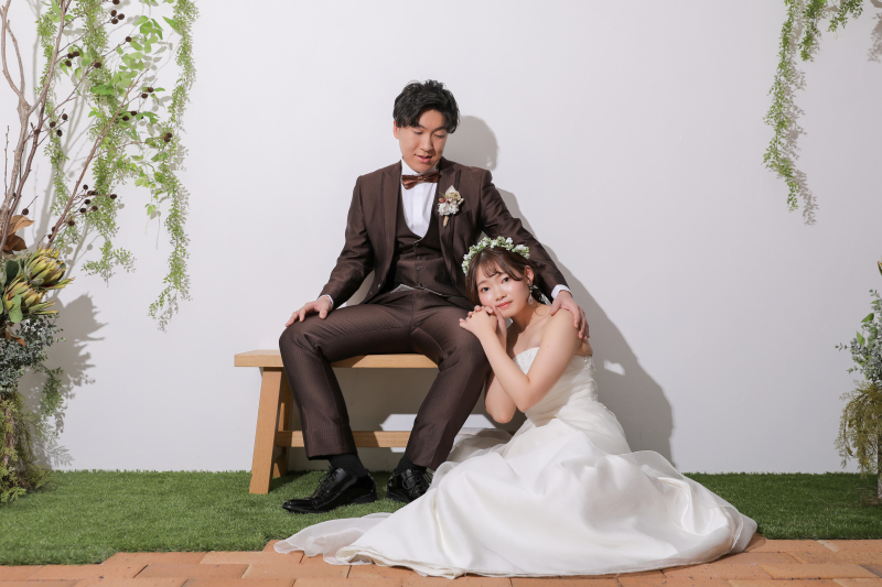 ガーデンぽい背景で