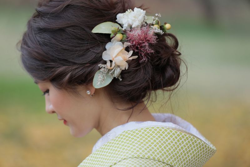 お着物に合わせて素敵な髪飾り