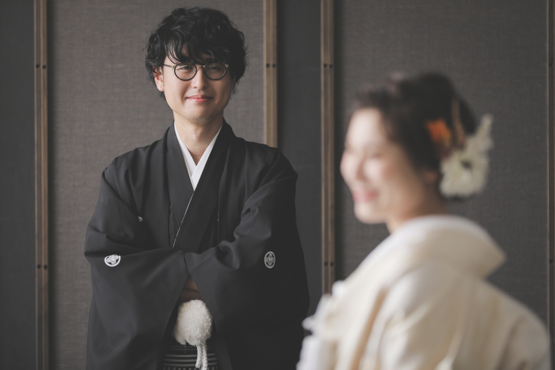 ご新郎様の微笑み