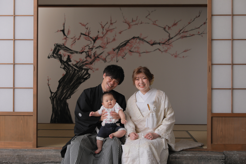 縁側に腰掛けて