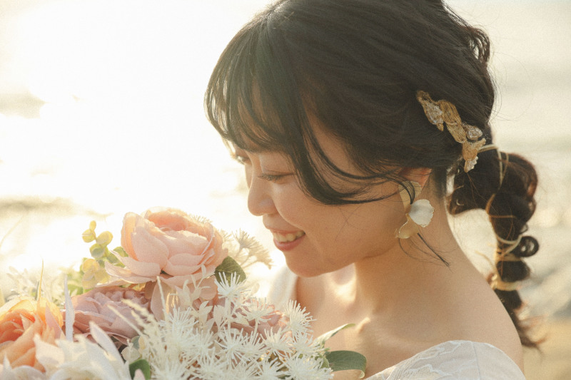 新婦様の嬉しそうな表情がとっても素敵。