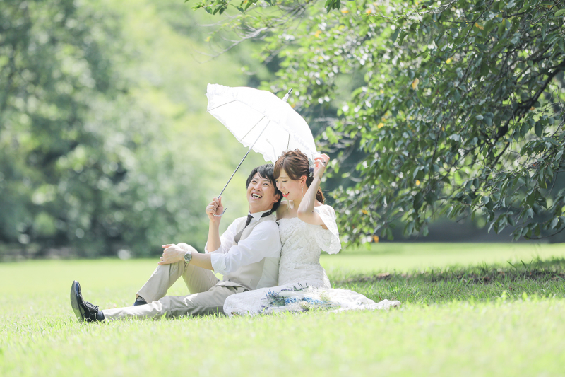 芝生の上でのんびりピクニック気分♫