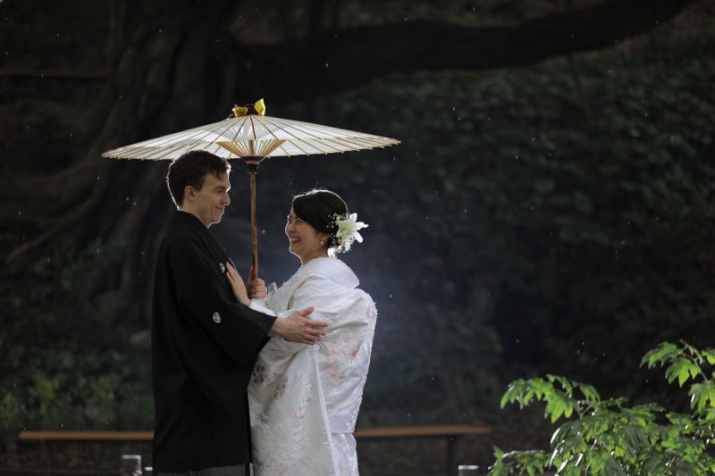 お二人がぽっと輝く