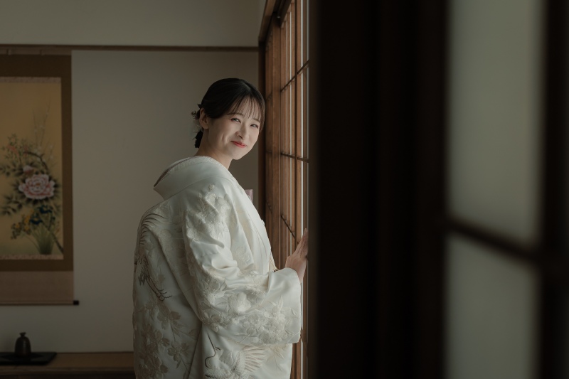 障子越しに