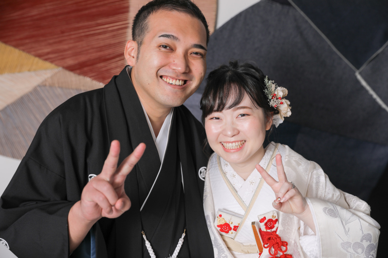 ラストは二人で全力ピース！