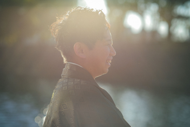 素敵な笑顔の新郎さん