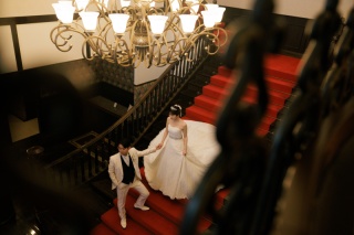 鳳鳴館と和装庭園と