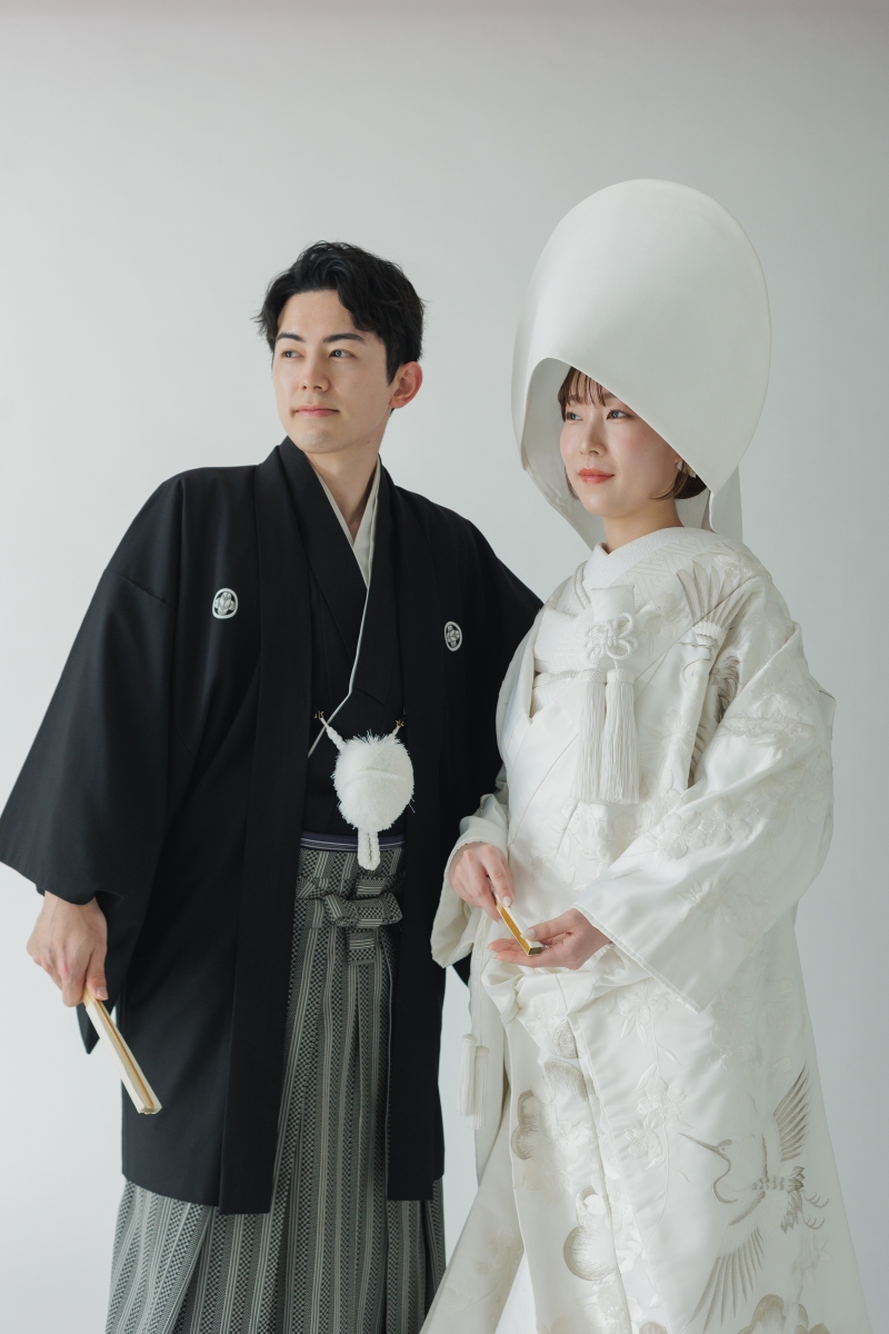 白無垢綿帽子で