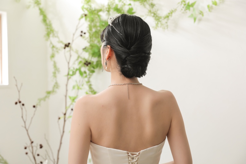 ヘアスタイルも