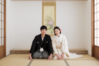 屋内庭園スタジオでの撮影風景をご紹介