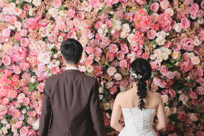 ピンクのお花で華やかに