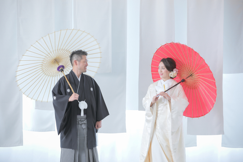 番傘を持って。