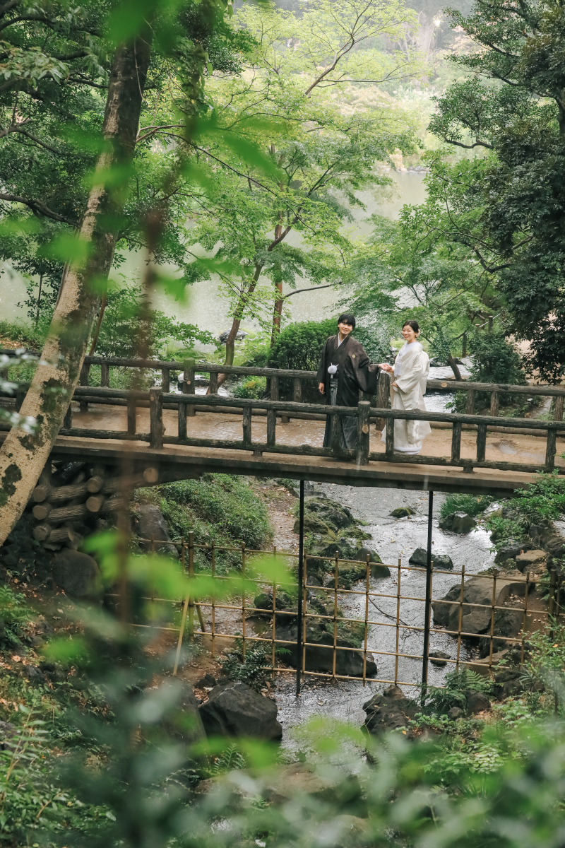 渓流を見下ろして