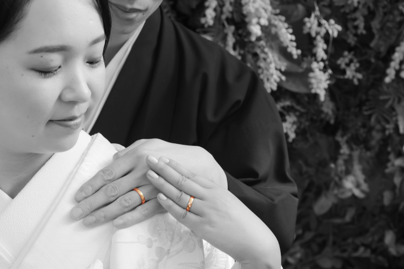 指輪をメインに