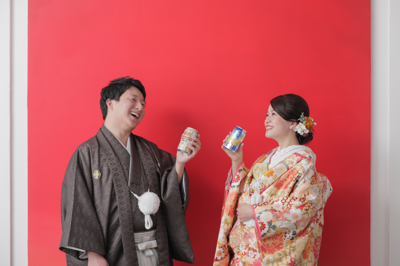 お二人のお好きなお酒で乾杯