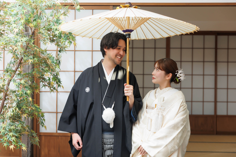 和傘を使って！