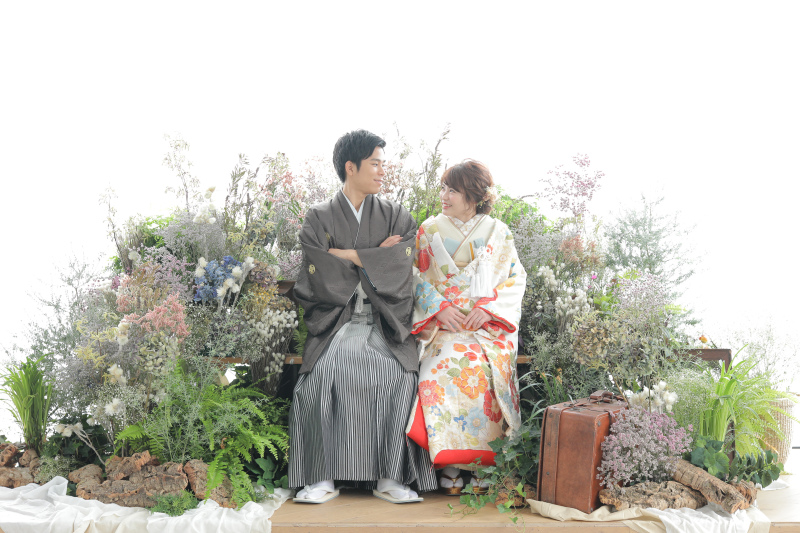 生花との撮影❀