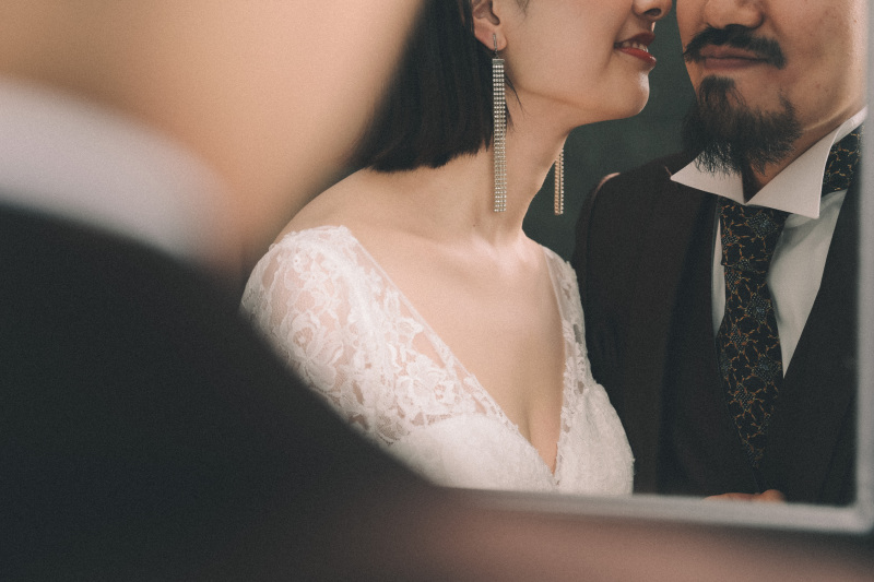 鏡を使った撮影。