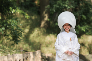 有栖川宮記念公園で白無垢
