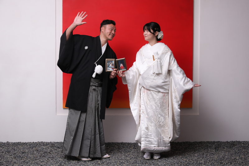 ポーズを真似して