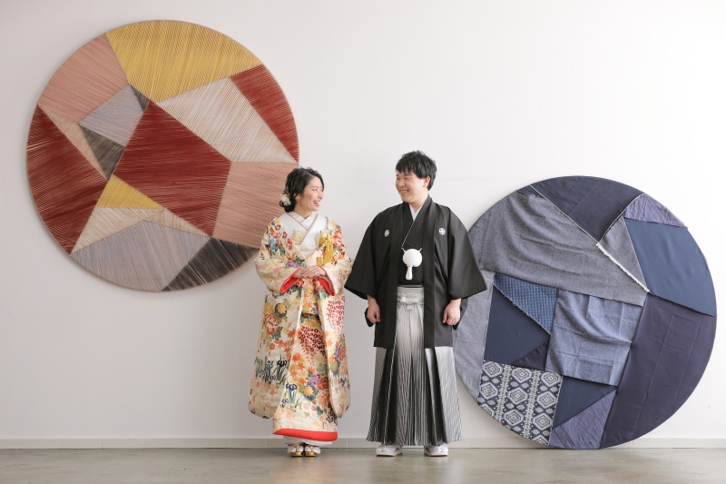 可愛い背景のある屋内庭園スタジオ