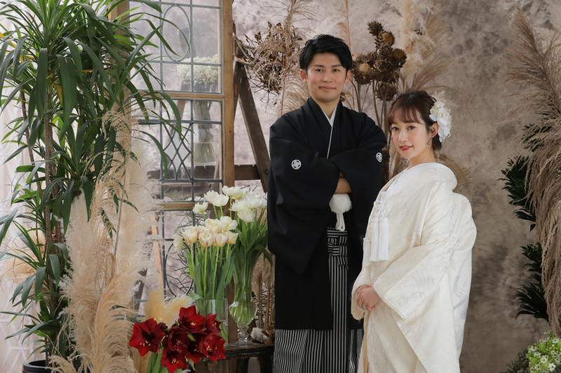 生花×アンティーク