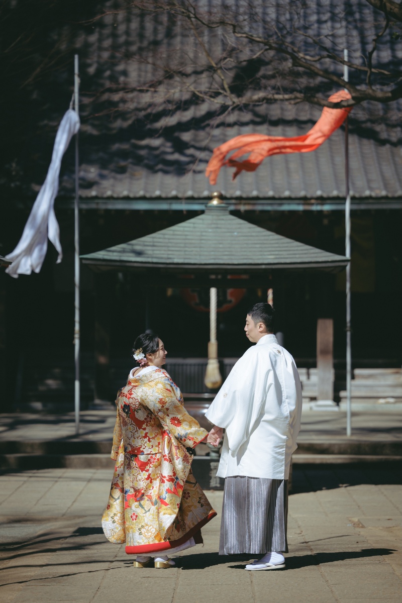 お二人のポツンと立っている雰囲気がかわいい
