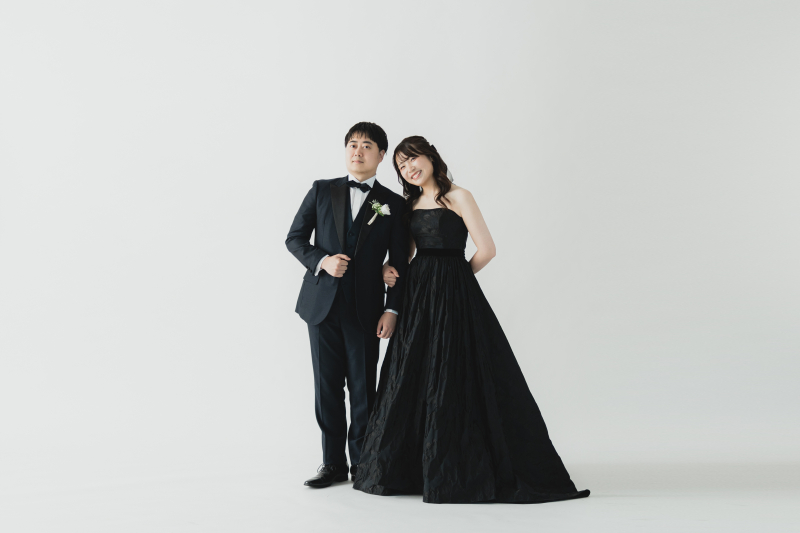 黒ドレスで洋装ハウススタジオ