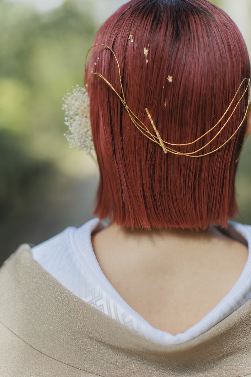 こだわりのヘアメイクもしっかり残します。