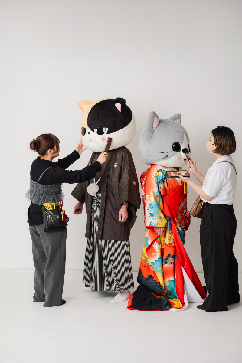 お支度中のショット