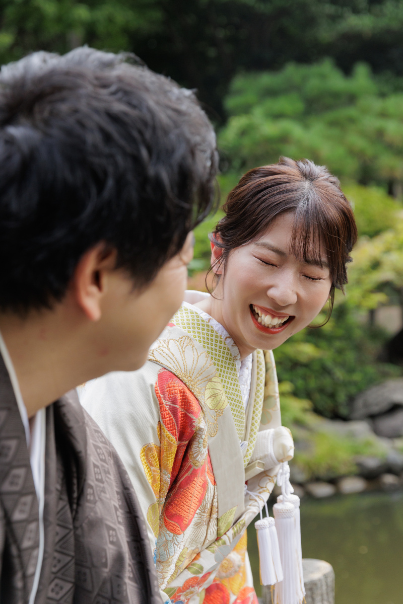 くしゃっと笑う可愛すぎるご新婦様!