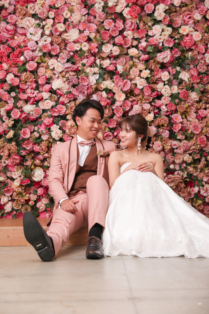 お花の背景で華やかに