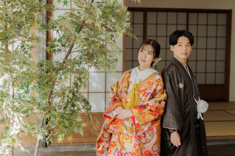 まずは和装撮影から!