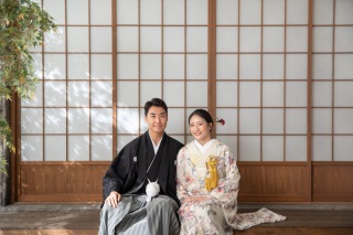 屋内庭園でお二人らしく