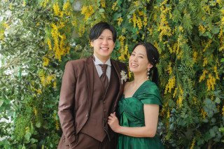 洋装のスタジオでウェディングドレス✖️カラードレス！