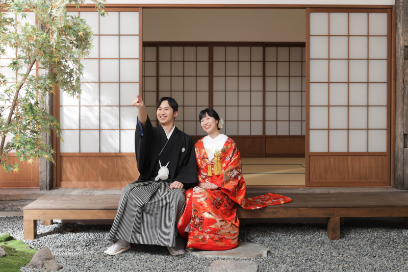 縁側でのんびり