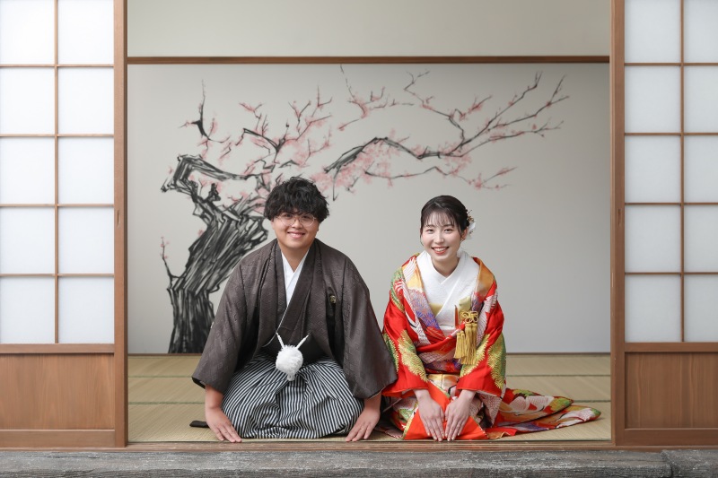 お辞儀のポーズ。