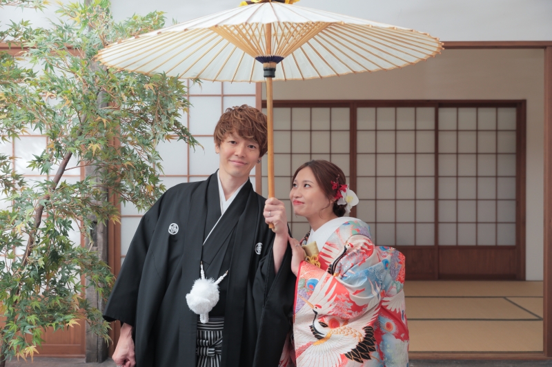 和傘と一緒に。