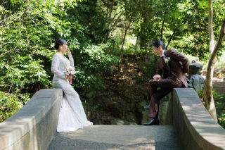 和装屋内庭園と洋装有栖川宮記念公園