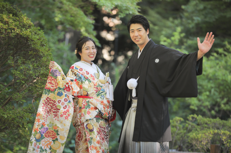 お二人らしいカットも