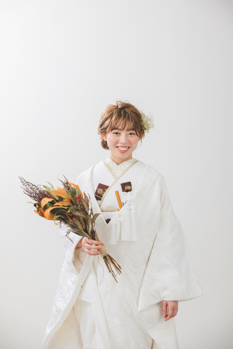 【白無垢×ドライフラワー】