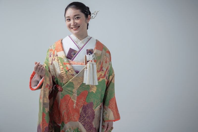 半襟をチェンジで華やかに