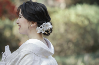 ドライフラワー髪飾り