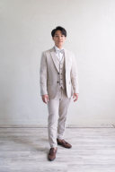 タキシード　ライトベージュ