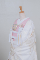 白無垢色掛下（絞りピンク）１