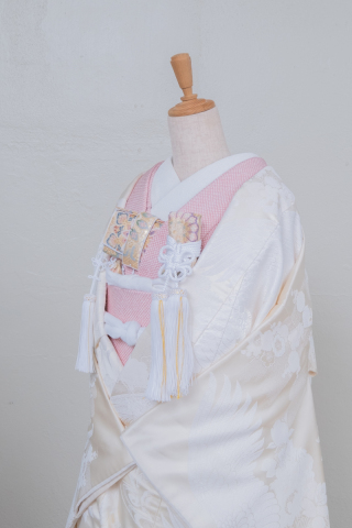 白無垢色掛下（絞りピンク）１