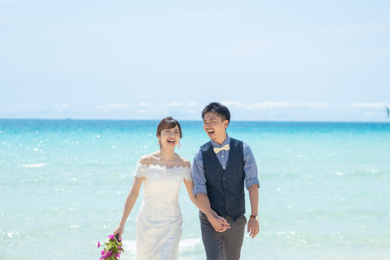 お二人のはじける笑顔