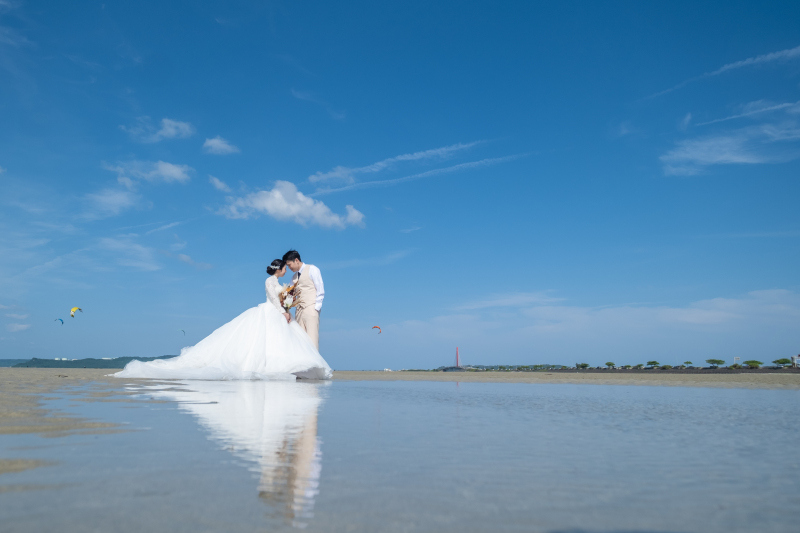 神秘的なウユニ塩湖風ウェディングフォト