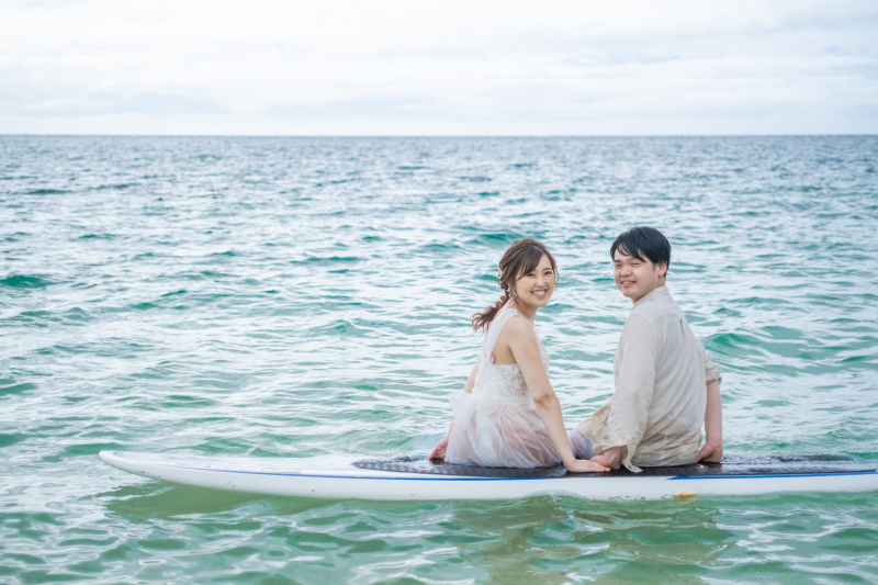 沖縄の海でSUPショット