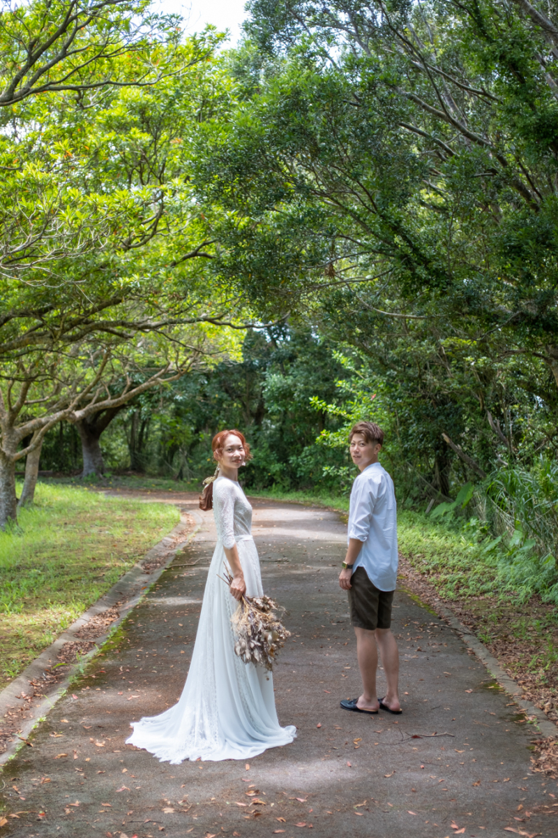 鮮やかな緑に囲まれた、森での撮影♪
